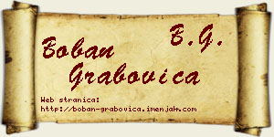 Boban Grabovica vizit kartica